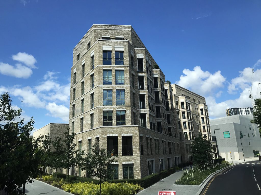 Modern block of flats where a fire risk assessment should be carried out regularly to ensure ongoing legal compliance and resident safety.