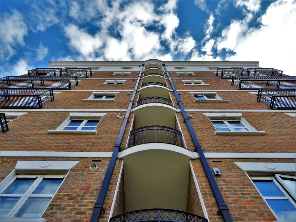 Modern residential apartment block used to illustrate when a fire risk assessment may recommend a variation order based on a building’s layout, occupancy, or fire safety measures.